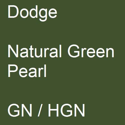 Dodge, Natural Green Pearl, GN / HGN.